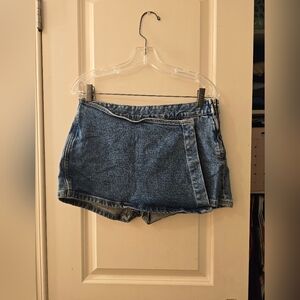 Pull&bear womens micro skort sz M mid wash